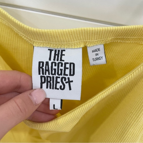 The Ragged Priest Corset Crop Top Yellow Large - Picture 7 of 9